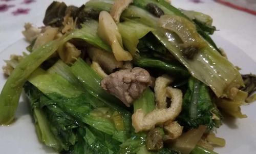 健康美食，瘦肉油麦菜炒豆腐（清爽健康）