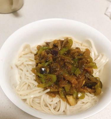 肉蘑打卤面的做法（家常美食）